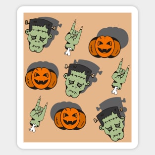 Cute Frankenstein, Frankenstein Monster, Frankly Funny Gifts, Halloween frankenstein Gift Sticker